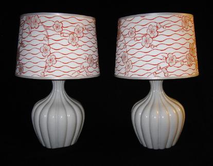pair large art lamps